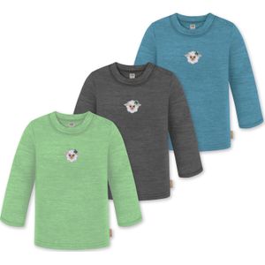 normani Shirt 'Taupo'  cyaan blauw / antraciet / lichtgroen / wit