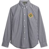 Superdry - Blouse - Marine - Klassieke Blouse - Lange Mouw - Slanke Pasvorm