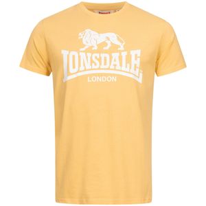 LONSDALE Shirt 'ST. ERNEY'  pasteelgeel / wit