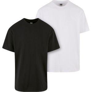 Urban Classics - Heavy Oversized 2-pack Heren T-shirt - Zwart Wit
