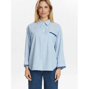 NÜMPH Blouse 'NUYAZMIN'  blauw / gemengde kleuren