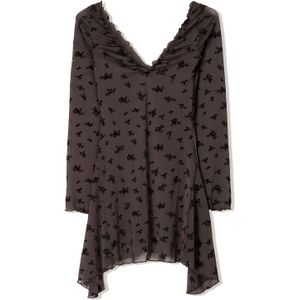 Bershka Jurk  chocoladebruin / zwart