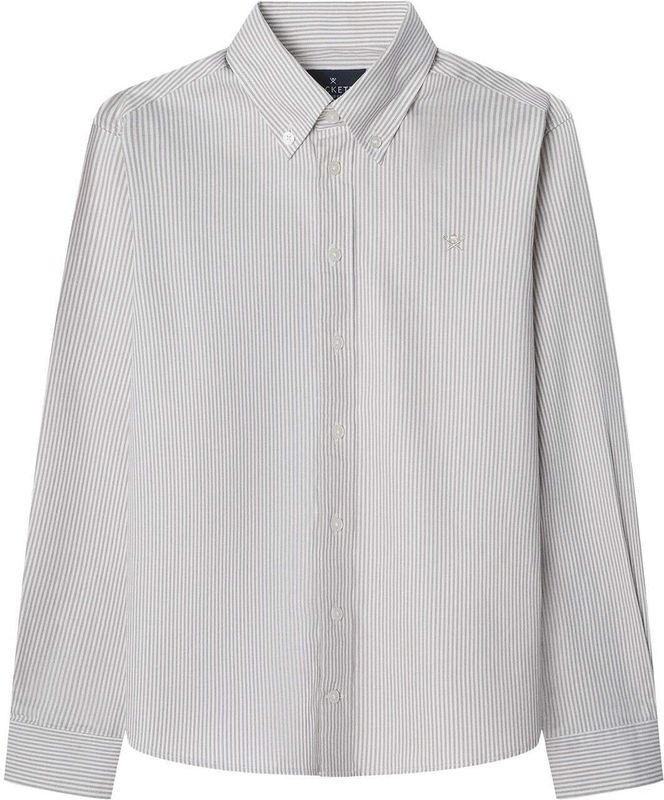 Hackett Londonvoor jongens. HK3000005 Beige Oxford overhemd (2años= 92cm), Casual, Feest, Katoen, Klassiek, Lange mouwen, kinderkleding