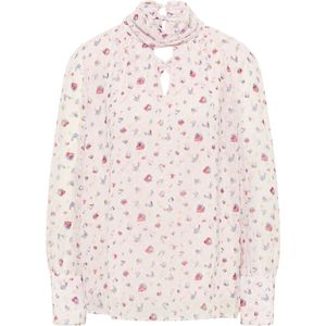 faina Blouse  lichtblauw / goud / framboos / lichtroze