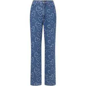 Laurella Jeans  blauw denim / wit