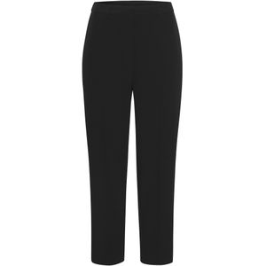 Elegante Geplooide Broek - Zwart - Pantalon - 7/8-lengte - Met Zakdetail