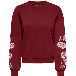 ONLY Sweatshirt 'ONLBROOKLYN'  pastelgroen / rosa / wijnrood