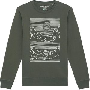 Watapparel Sweatshirt ' Mountains '  ecru / kaki