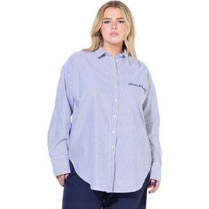 Studio Untold Blouse  saffier / wit