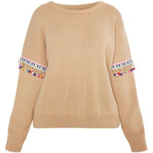 IZIA Trui 'Hoona'  beige / blauw / groen / pink