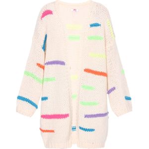 MYMO Oversized vest  blauw / groen / lila / wolwit