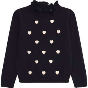 BLUE SEVEN Trui  nachtblauw / lichtroze