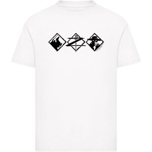 F4NT4STIC Shirt 'Zorro Diamond Trio'  zwart / wit