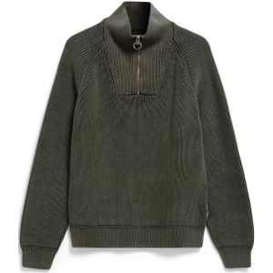 ARMEDANGELS - KAALVES - Trui - Olijfgroen - Raglanmouwen - Halve Rits