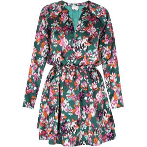 IZIA Blousejurk  spar / donkeroranje / zwart / wit