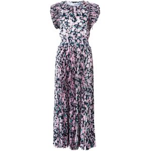 Jerseyjurken - Bloemenprint - Gevoerde Zoom - Ronde Hals - Normale Pasvorm