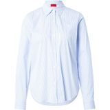 HUGO Blouse 'Essential'  lichtblauw / offwhite