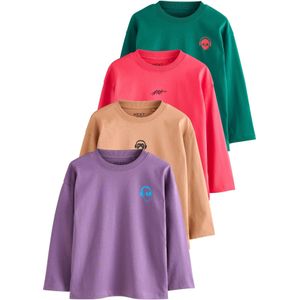 Next Shirt  beige / groen / lila / framboos