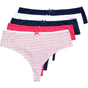 Ulla Popken Slip  nachtblauw / watermeloen rood / zwart / wit