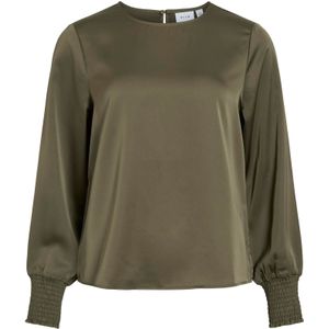 VILA Shirt 'VIELLETTE'  olijfgroen