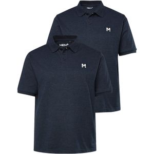 Men Plus Shirt  blauw / wit