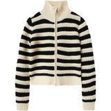 Gebreide Cardigan - Gestreept - Lange Mouwen - Kort - Ritssluiting