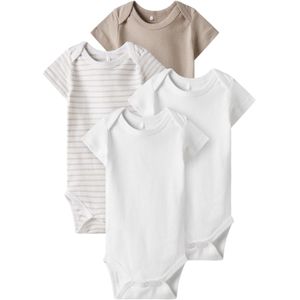TWO SOON Rompertje/body  beige / wit
