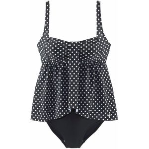 Look - Gestippeld - Badpak - Zwart - Wit - Polyamide