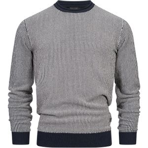 INDICODE JEANS Trui 'League'  navy / wit