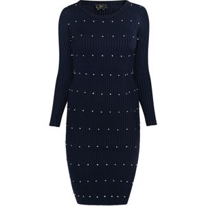 faina Gebreide jurk  marine
