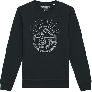 Watapparel Sweatshirt ' Natur ist schön '  zwart / wit