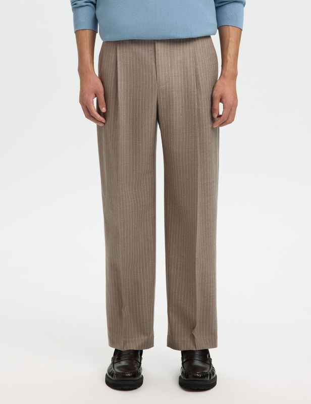 SELECTED Broek  lichtbruin