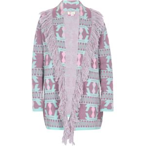 IZIA Gebreid vest  turquoise / mauve / rosa