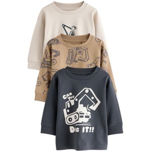 Next Shirt  beige / bruin / zwart / wit