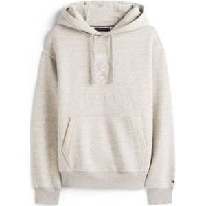 TOMMY HILFIGER - Sweatshirt - Grijs Gemêleerd - Capuchon - Lange Mouw
