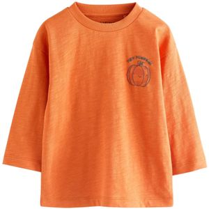 Next Shirt  donkergrijs / oranje