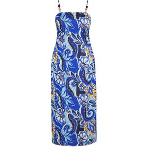 IZIA Zomerjurk  marine / turquoise / kobaltblauw / geel