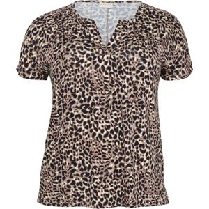 KAFFE CURVE Shirt 'Charlotta'  crème / sand / zwart