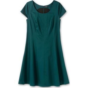 SHEEGO Cocktailjurk  donkergroen
