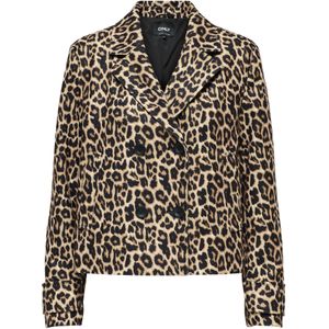 ONLY Tussenmantel 'ONLFREJA NANCY'  donkerbeige / brokaat / zwart