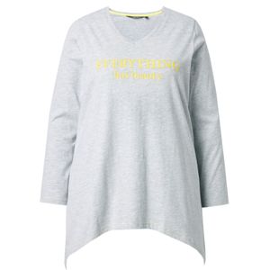Ulla Popken Shirt  lichtgrijs / grijs gemêleerd