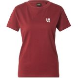 BOSS - C_Esogo_3 - T-shirt - Donkerrood - Ronde Hals - Kwartmouw