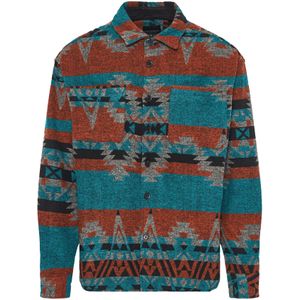 Funky Buddha Tussenjas  blauw / roestbruin / grijs / zwart