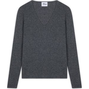 JUST CASHMERE Trui 'Joan'  grijs gemêleerd