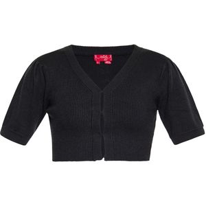 swirly Gebreid vest  zwart