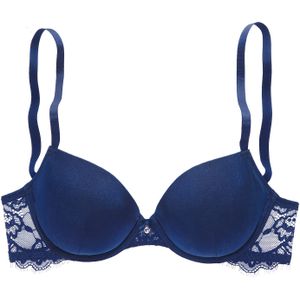 LASCANA - BH - Donkerblauw - Full Cup - Push-up - Met Beugel