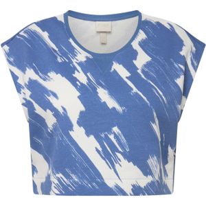 Ulla Popken Sweatshirt  duifblauw / wit