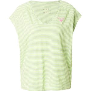 OUI Shirt  pastelgroen / lichtroze / wit