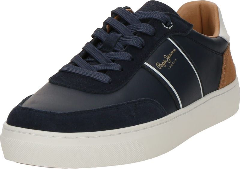 Pepe Jeans - Camden - Sneakers - Navy / Cognac / Wit