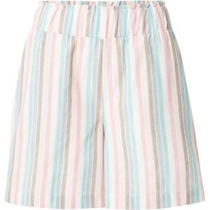 NÜMPH Broek 'VIBEKA'  beige / lichtblauw / mintgroen / pink